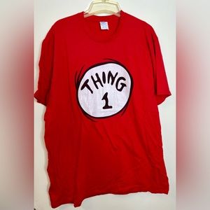 2/$20 ⭐️Thing 1 Men's Red Short-Sleeve T-Shirt